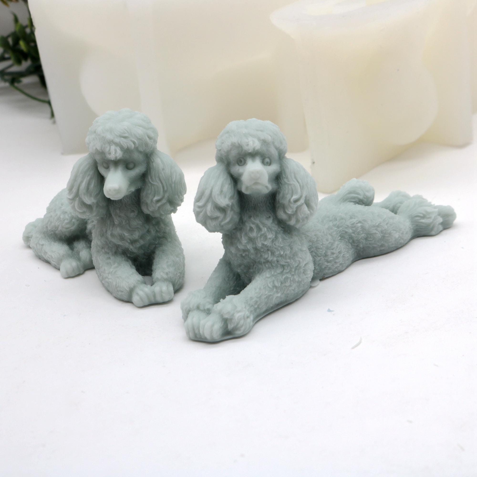 Silikonform Teddybär/Welpe – Für Kerzen, Seife, Harz, 10,9x8,9 Cm