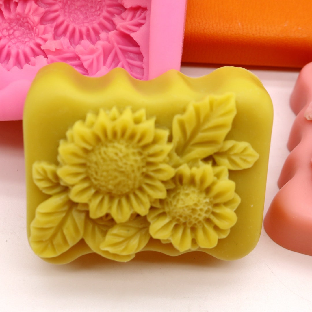 Soap Mold Silicone Lotion Bar Mould Handmade Soap Making Tool Flower