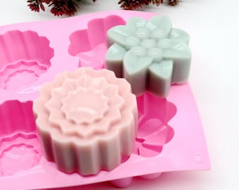 Silicone Soap Mold Moulds of 6 Cavities For Lotion Bar Soap Making Tool Supplies