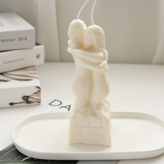 Large Lovers Mold Silcone Candle Mold Handmade Soy Wax Beewax 