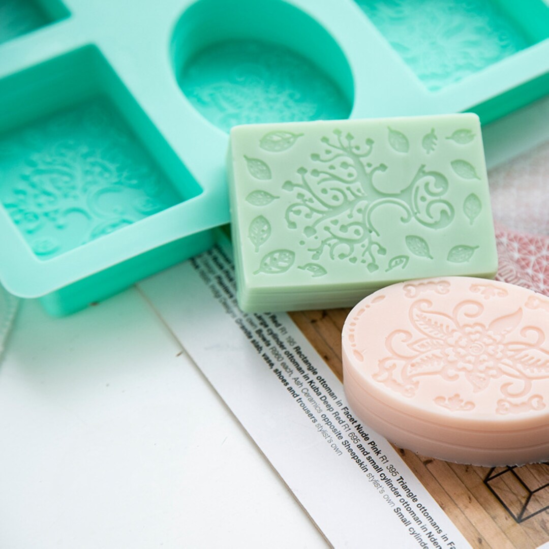Square Soap Molds Set Silicone Handmade Soap Moulds Lotion Bar Making