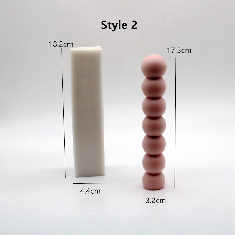 May include: Two candle molds, one is a rectangular shape measuring 18.2 inches tall and 4.4 inches wide, the other is a stack of 7 round shapes measuring 17.5 inches tall and 3.2 inches wide.