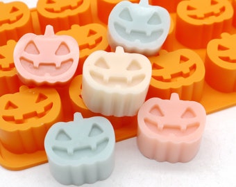 Pumpkin Lantern Silicone Candy Mold: Halloween Chocolate, Fondant Baking Tool, 18 Cavities
