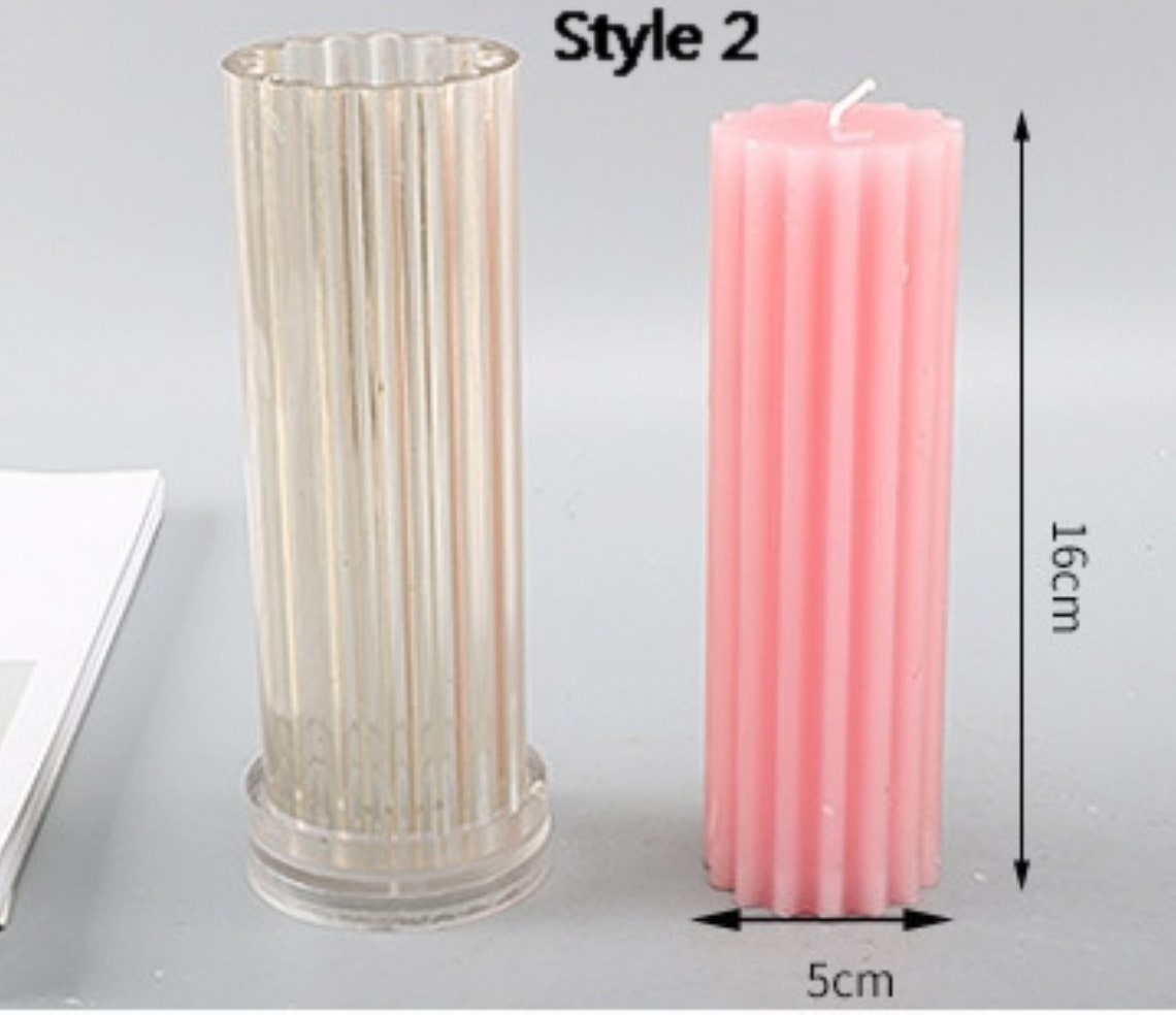 3D Column Candle Mold DIY Pillar Candle Making 4 Style Etsy