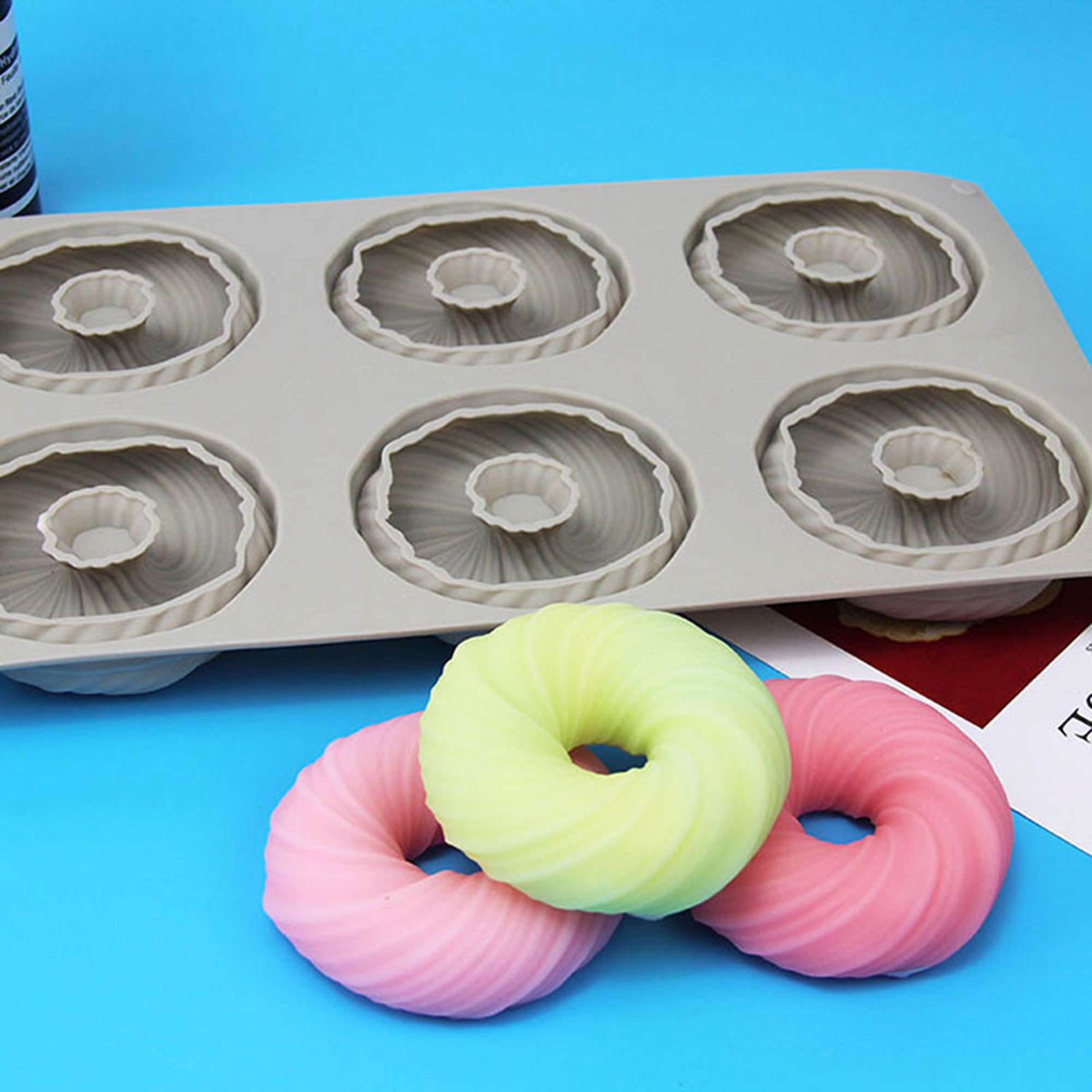 Silicone Doughnut Mould of 6 Cavities for Handmade Soap Lotion Etsy