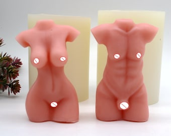 Stampo in silicone 3D a forma di corpo umano: strumento fai da te per decorazioni di candele profumate, sapone e gesso