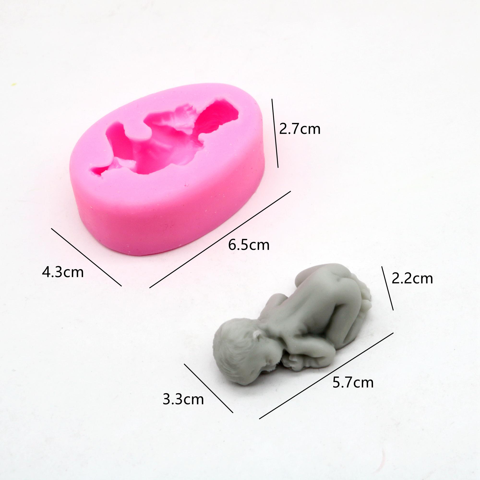 Sapone Fai Da Te DOERDO Stampo In Silicone A Forma Di Bulldog Francese Che Dorme, Per Sapone, Fondente, Cioccolato, Cucina, Decorazione Per Cupcake, Bianco, 11,4 X 7,9 Cm Stampi Per Candele Fai