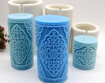 Silicone Embossed Candle Moulds For Handmade Candles DIY Soy Candles Tool 3 Styles