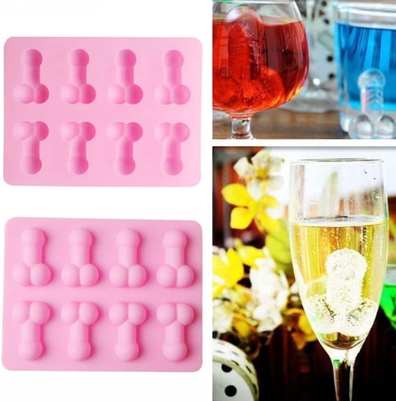Silicone Ice Cube Mold Funny Man Genital Shaped Ice Cube for  Whiskey,Cocktail