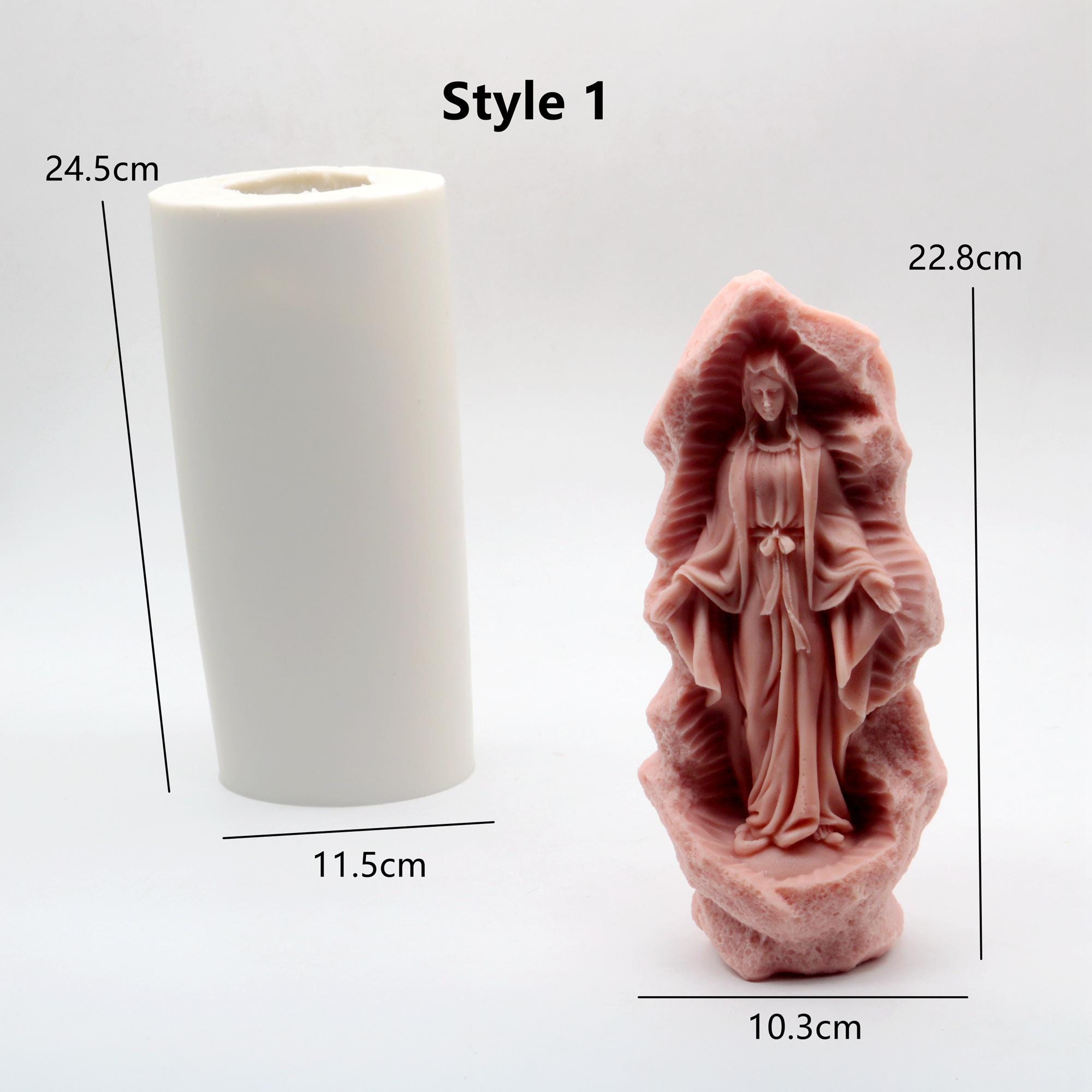 Madonna Hold Baby Stampo per candele in silicone Simulazione fai da te Madre e bambino Stampo per sapone in resina in gesso Figura 3D K per realizzare candele con statua