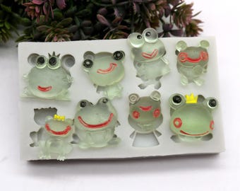 Silicone Frog Molds: Fondant, Chocolate, Candy, Cake Decoraiton, Resin, Clay  Charm Making- 8 Cavities