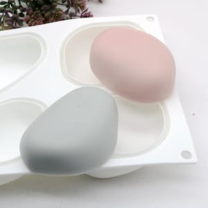 6 Cavities Silicone Stone Mould Cobblestone Mold Mousse Soap Lotion Bar Making Tool