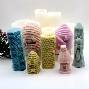 Honeycomb Silicone Candle Molds: Beehive Pillar Candle Mould DIY Tool
