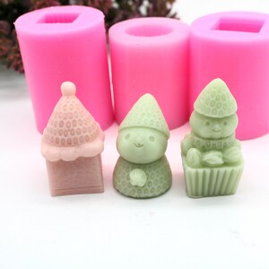 Strawberry Snowman Silicone Mold: Chocolate, Candy, Cake Topper, Resin Ornaments Making