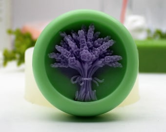 Silicone Lavender Soap Mold Round Lotion Bar Mould Handmade Soap Bar Making Tool