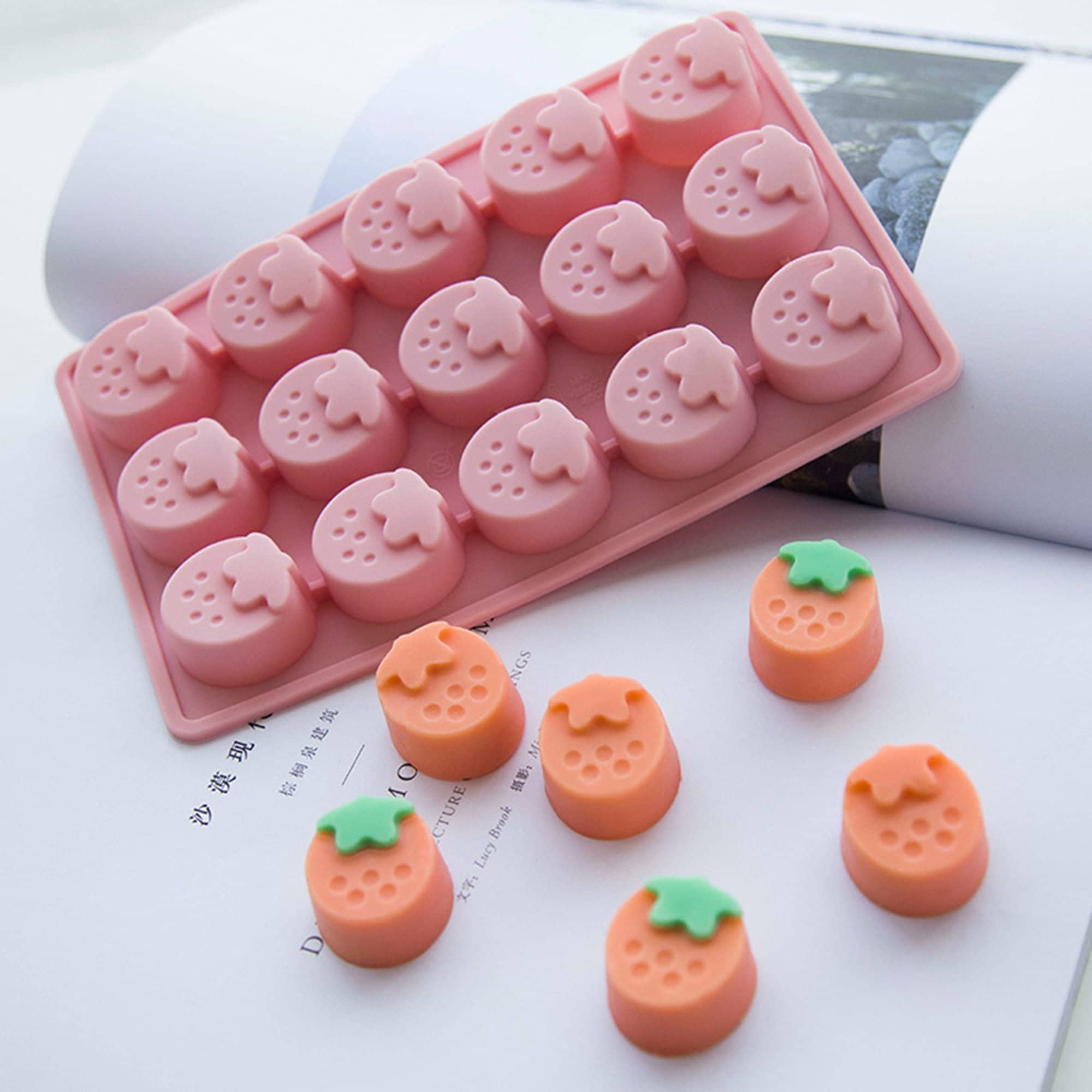 Strawberry Silicone Mold Polymer Clay Fondant Doll Food Resin Wax