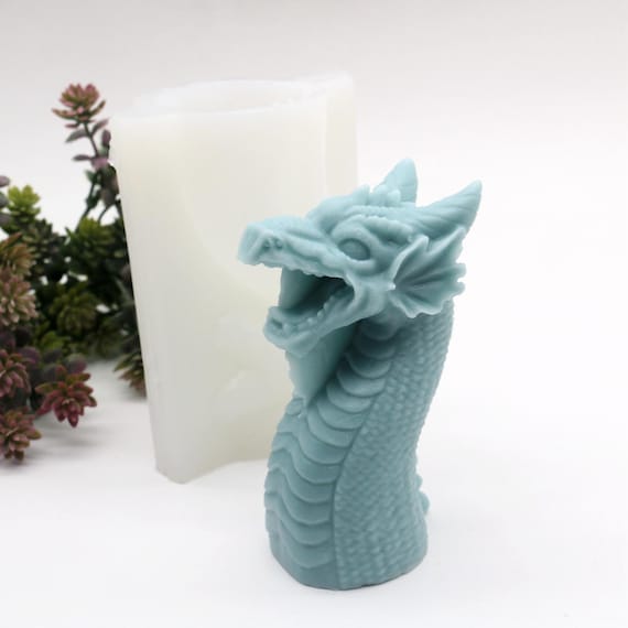 Silicone Dragon Mould Wax Scented Candles Resin Epoxy Ornaments Making Tool DIY