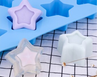 Lot de 8 moules étoiles pour bac à glaçons au chocolat Mini barre de lotion de savon fait maison pour faire du bricolage