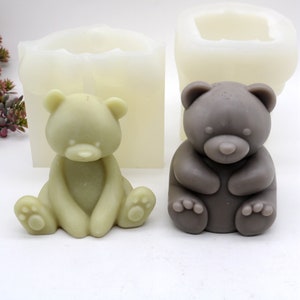 Silikonform Bär: Kerzen- und Ornamentherstellung, 2 Stile
