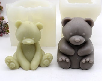 Silicone Bear Mold: Candle & Ornament Making, 2 Styles