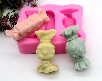 Silicone Candy Mold: Chocolate, Fondant , Cake Topper, Soap, Resin Charm Making 3-Hole