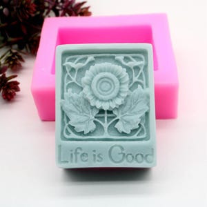 Silicone Soap Mold Sunflower Mould Lotion Bar Soap Making Tool