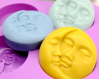 Molde de silicone com 4 cavidades para sabonete, loção e barra, ideal para fazer bolos, chocolates e outros produtos. Faça você mesmo!