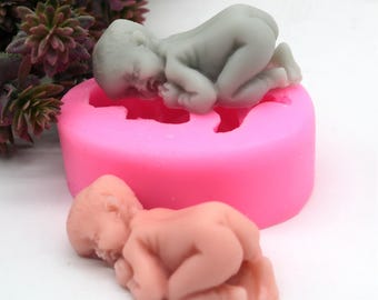 Lot De 4 Moules Silicone Thème Baby Shower – Pour Chocolat, Fudge, Glaçons