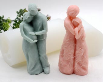 Love Hug Silicone Candle Mold: DIY Scented Candle & Resin Decoration Tool