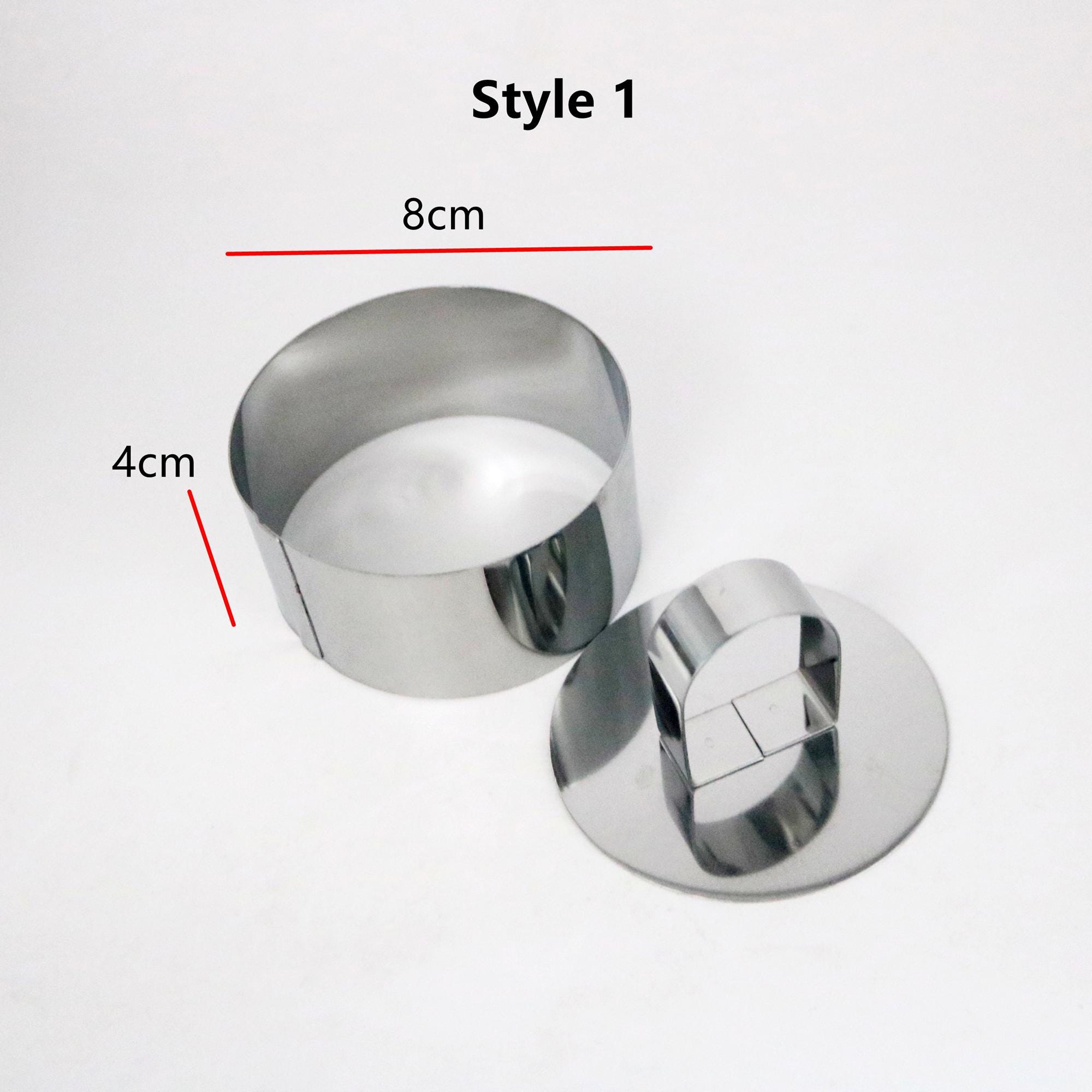 7-Inch Stainless Steel Round Cake Ring Mold - 10cm Height, Smooth Edge For Mousse, Baking, DIY Desserts