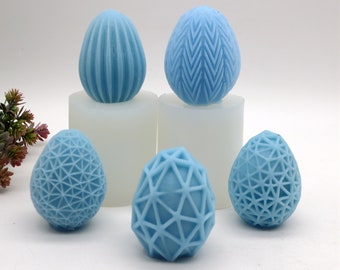 Easter Egg Silicone Mold: Chocolate Candy, Soap, Candle Making - 5 Styles