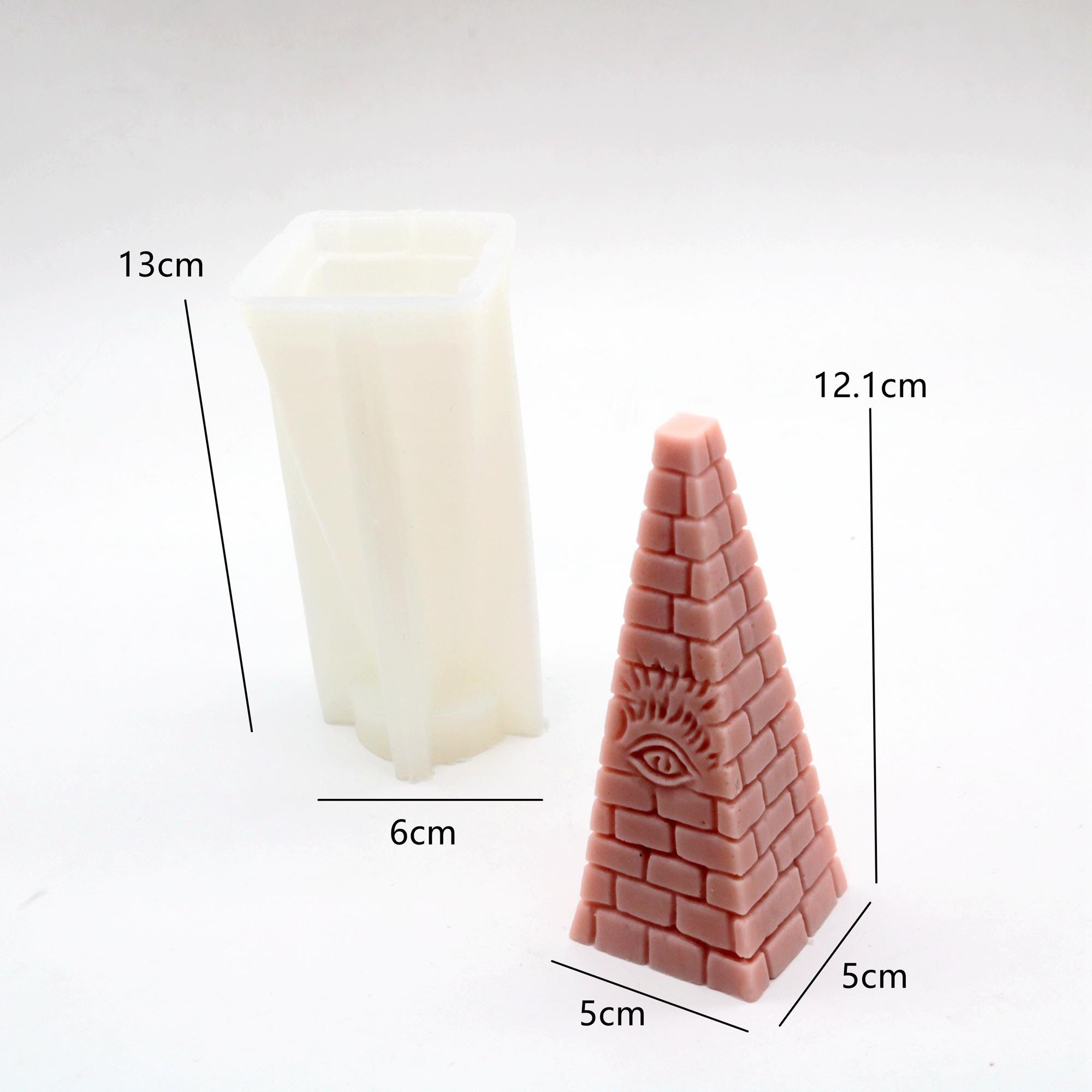Grand Pyramide En Silicone, Moule En Résine époxy Avec Base De Support En Plastique Pour Moulage De Bijoux, Bricolage Cr