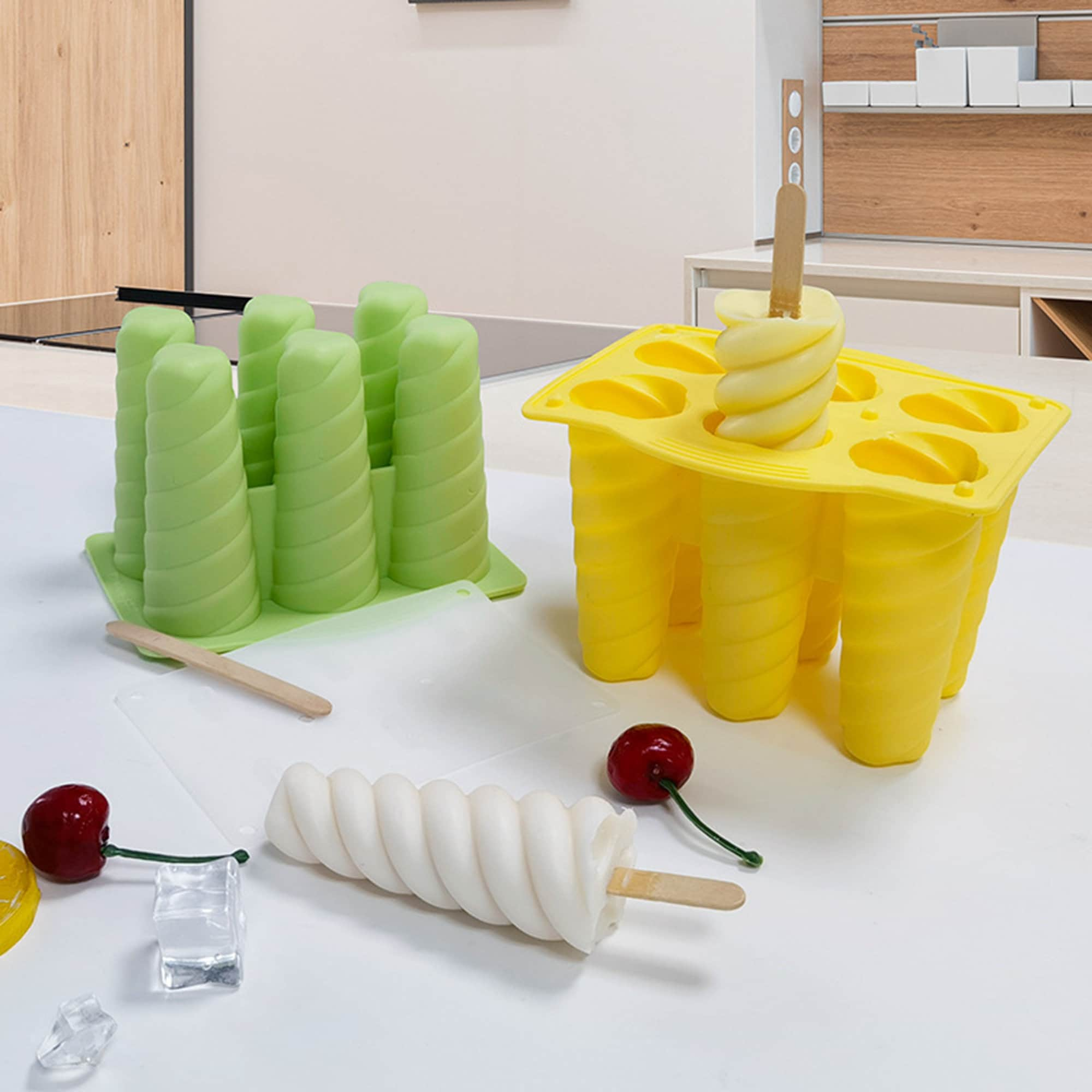 SALTNLIGHT Popsicles Molds, 6 Ice Pop Molds Maker, DIY Pop Molds