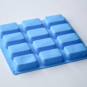 Rectangle Handmade Soap Molds Set of 12 Cavities Lotion Bar Making Tool DIY image 3