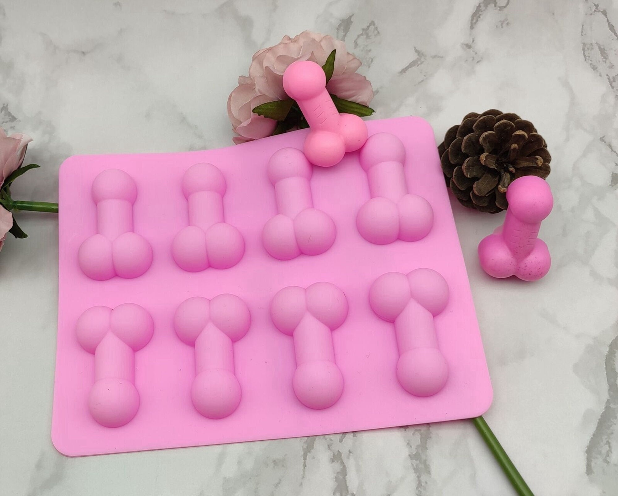 8 Holes Sexy Penis Cake Mold for Soap Birthday Fondant Chocolates Ice Penis  Shape Cake Mould Ice Cream Creative Baking Tools (Color : D)