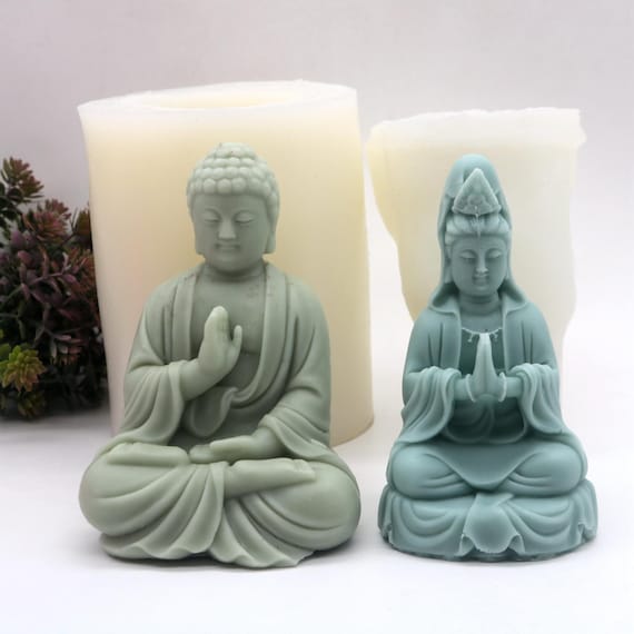 Molde De Silicona Para Vela Cabeza De Buda - 4 Diseños 3D Diferentes, Para Velas, Jabones O Resina | Manualidades De Decoración Y Meditación