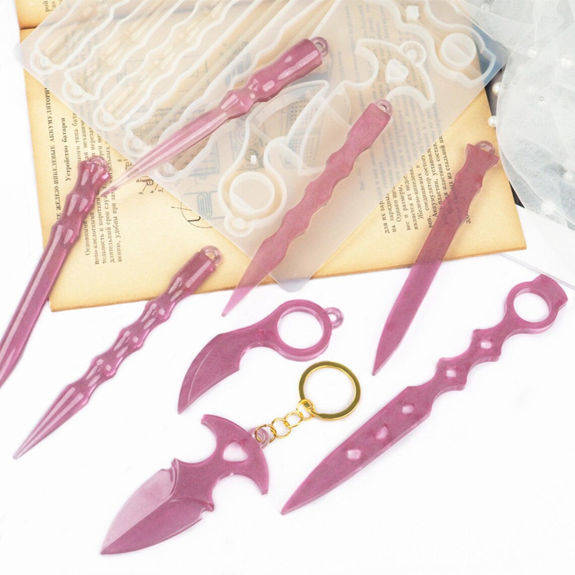 Magic Wand Silicone Mold Set for Keychains Pendants Ornament Etsy