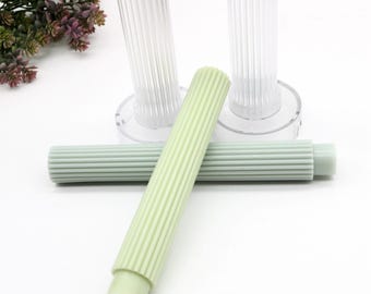 Vertical Stripe Candle Mold: Plastic Church Wedding Candle Making Tool