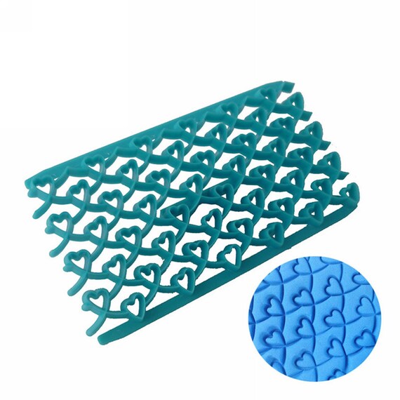 Fondant Quilting Embosser Heart Cookie Cupcake Cake Etsy