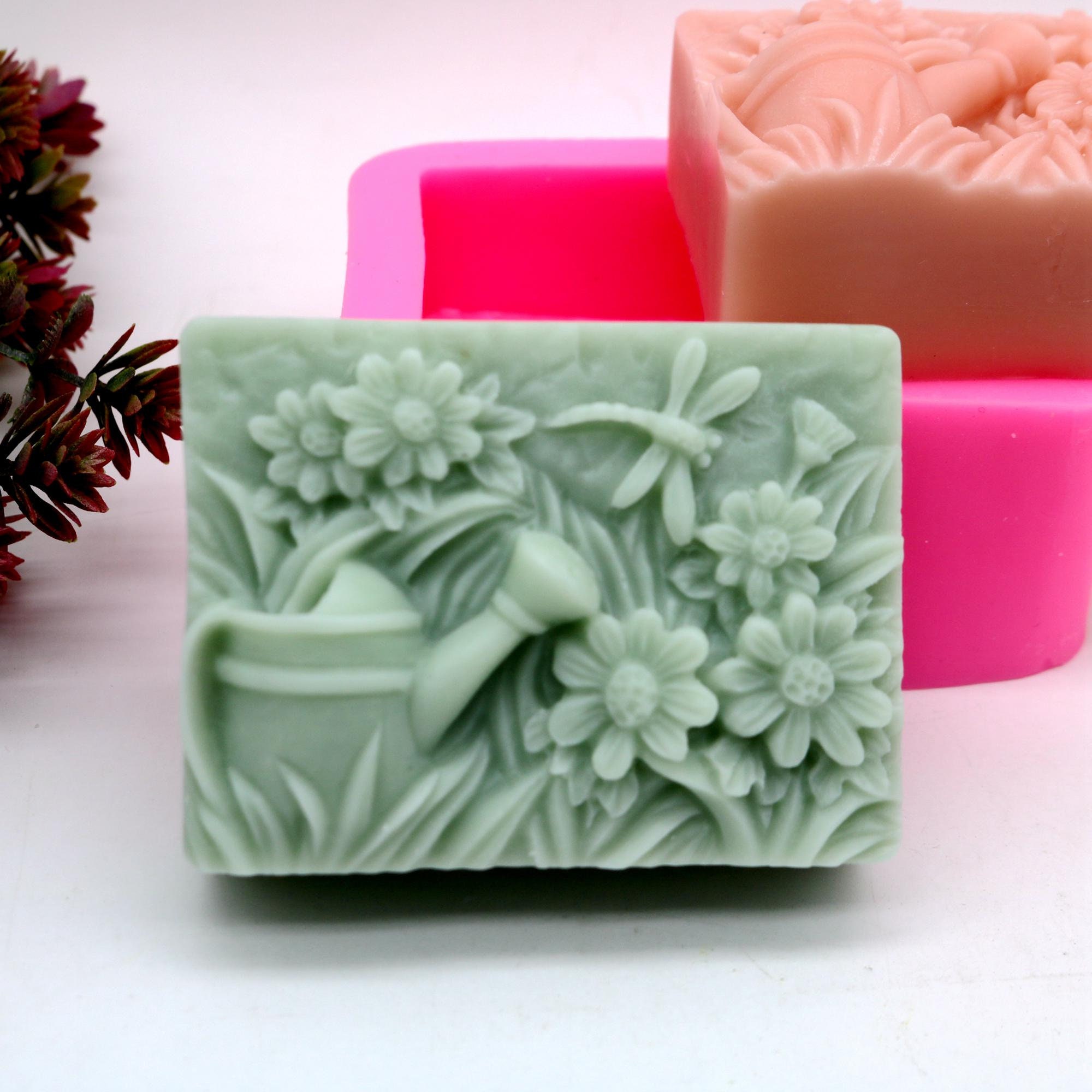 Silikonform Für Seifen & Harz – Blumen-Design, Ca. 7,5x7,5x3,3 Cm, Flexibel & Wiederverwendbar, Ideal Für DIY & Handwerk (Modell F4-14352)
