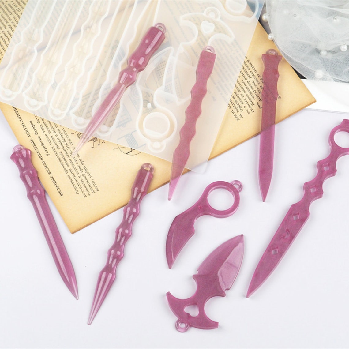 Magic Wand Silicone Mold Set for Keychains Pendants Ornament Etsy