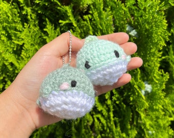 Crochet Whale Keychain