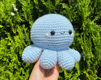 Crochet Blue Octopus Plushie