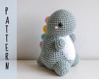 PATTERN: Crochet Chubby Dino Plushie Pattern