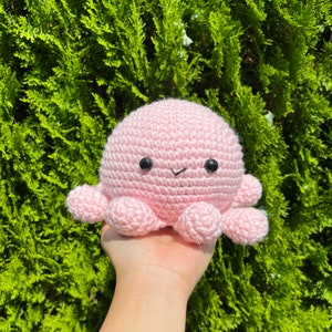 Crochet Pink Octopus Plushie
