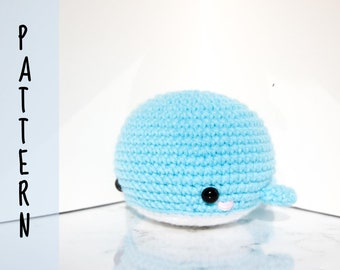 PATTERN: Crochet Whale Plushie Pattern