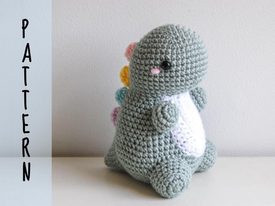 PATTERN Crochet Chubby Dino Plushie Pattern Etsy UK