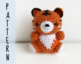 PATTERN: Crochet Chubby Tiger Plushie Pattern