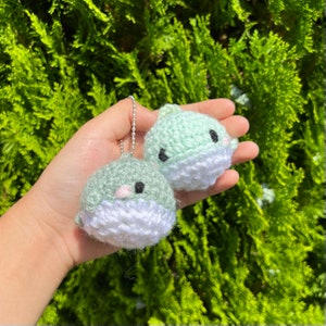 Crochet Whale Keychain