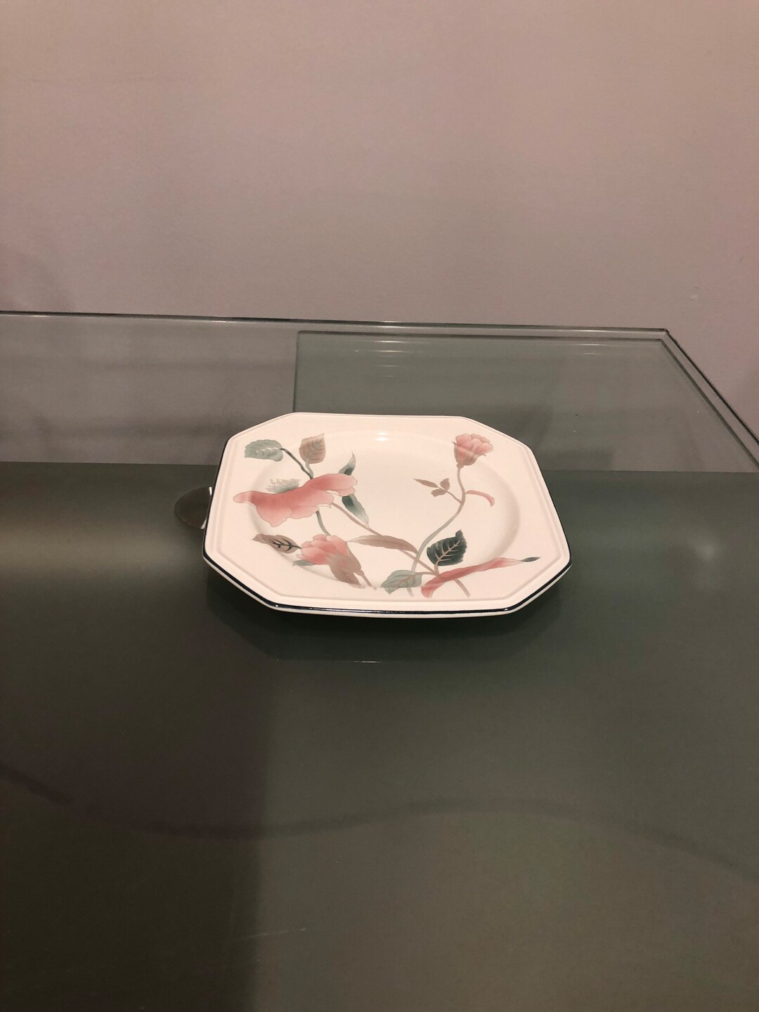 Vintage Mikasa Silk Flowers Square Dinnerware Set Of4 Etsy